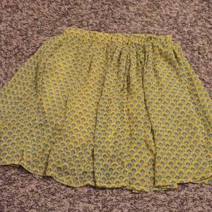 Chiffon yellow adorable skater skirt